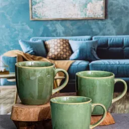 ROXX Sienna Green Ceramic Mug (0.25 L) - Set of 6 image 1