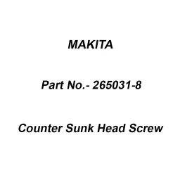 Makita Counter Sunk Head Screw Size M6x20 for N5900B, Part No 265031-8-33