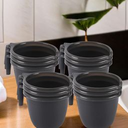 Kuber Industries Black 12 Pieces Bathroom Mugs-1 L-19