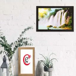 eCraftIndia Soothing Waterfall Matt Textured UV Art Painting-picture-12