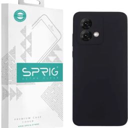 Sprig Liquid Silicone Back Cover for MOTOROLA g84 5G (Black)-image-5