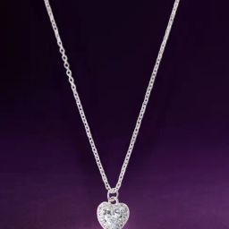 Accessorize London Silver-Plated Heart Necklace-image-88