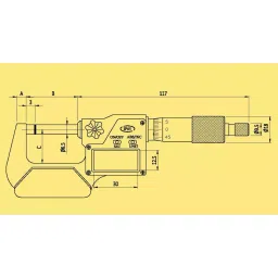 Baker Value Line Digital External Micrometer 50-75 mm Range 0.001 mm, DMME75 image 3