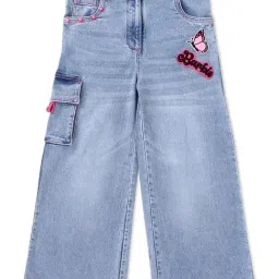 Cutecumber Girls Blue Embellished Jeans-image-28