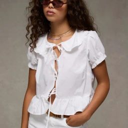American Eagle White Regular Fit Top-picture-45