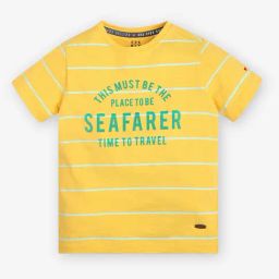Ed-a-Mamma Kids Yellow Printed T-Shirt-image-84