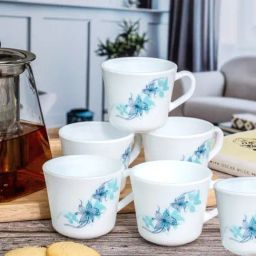 Cello White Opalware Tea & Coffee Mug - Set of 6-32
