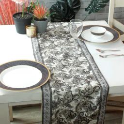Romee Multi Polyester Paisley Runners-19