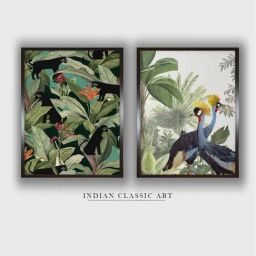 Indian Classic Art Multicolor Canvas Abstract Wall Art-20