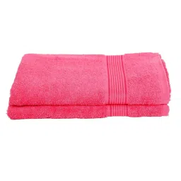 bianca LORENA 100% Cotton Super-Soft Terry Towels -2pc Bath Towel (d`ross) solid-pink image 2