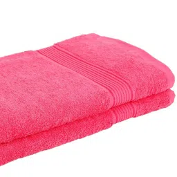 bianca LORENA 100% Cotton Super-Soft Terry Towels -2pc Bath Towel (d`ross) solid-pink image 3