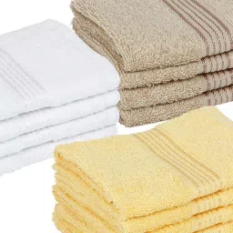 bianca LORENA 100% Cotton Super-Soft Terry Towels -12pc Face Towel (d`ross) solid-multi image 5