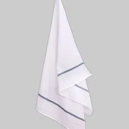 Aura White & Blue 2 Pieces Bamboo 200 GSM Bath Towel-image-50