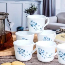 Cello White Opalware Tea & Coffee Mug - Set of 6-38