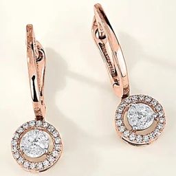 P.N.Gadgil Jewellers Solara Drop 18kt Rose Gold Dangler Earring for Woman-image-6