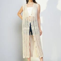 Showoff Beige Regular Fit Shrug-13