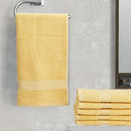 bianca LORENA 100% Cotton Super-Soft Terry Towels -4pc Hand Towel (d`ross) solid-yellow image 1
