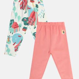 MINIKLUB Girls Multicolor Cotton Solid Full Sleeves Legging-image-46