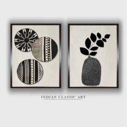 Indian Classic Art Multicolor Canvas Abstract Wall Art-image-23