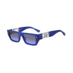 DSQUARED2 Blue Rectangular UV Protection Sunglasses for Men-image-67