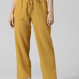 Only Mustard Cotton Straight Fit Mid Rise Pants-image-38