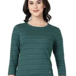 BLOSSOM Women's Stripped Melange Soft Cotton Full Sleeve T-Shirt_Long Sleeve Tee-image-99