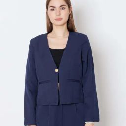 Zink London Navy Regular Fit Blazer-21