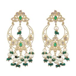 Saraf RS Jewellery Gold Statement Brass Earrings for Women-26