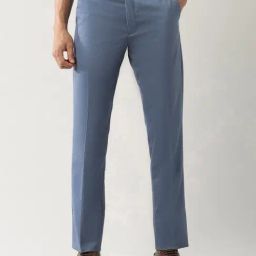 Arrow Blue Regular Fit Trousers-image-96