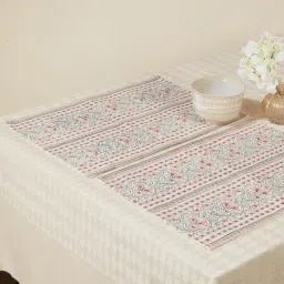 Fabindia Jaheer Hand Block Printed Cotton Mat Set of 6-picture-4