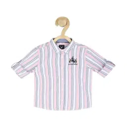 Allen Solly Junior Pink & White Cotton Striped Full Sleeves Shirt-image-20