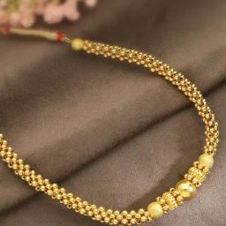 Malabar Gold and Diamonds 22k Gold Semi-Long Tushi Matinee Necklace For Women-image-27