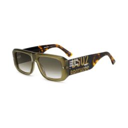 DSQUARED2 Green Rectangular UV Protection Sunglasses for Men-image-68