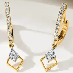 P.N.Gadgil Jewellers Gilded Glimmer 18kt Yellow Gold Dangler Earring for Woman-image-88