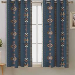 SPACES DRAPE STORY Boho Digital Print Indigo Polyester 5 ft Window Curtains - Set of 2-image-67