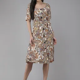 BAESD Floral Printed A-Line Dress-picture-23