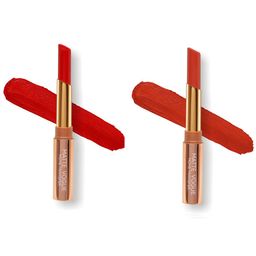 ME-ON Set of 2 Matte Vogue None-Transfer Lipsticks - Shade 01 & 17-40