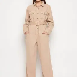 MADAME Beige Maxi Jumpsuit-13