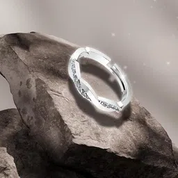 MISS HIGHNESS Rhodium-Plated Cubic Zirconia StuddedFingerRing-image-30