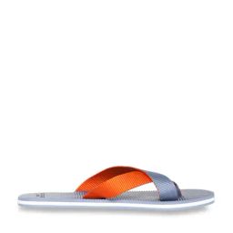 US Polo Assn. Men's Men's Jackson Blue & Orange Cross Strap Sandals-image-1