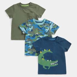 Mothercare Kids Multicolor Camouflage T-Shirt (Pack Of 3)-image-63
