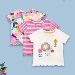 Mothercare Kids Multicolor Cotton Printed T-Shirt (Pack of 3)-picture-10