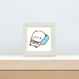 Anikmart White Anime Design MDF Table Photo Frame-14