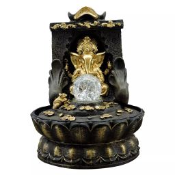 Buildream Lord Ganesha with Crystal Ball Polystone Water Fountain-image-46
