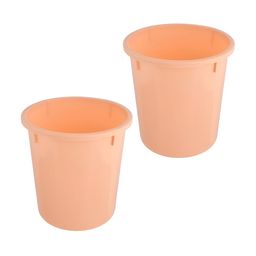 Kuber Industries Peach Coloured 2 Pieces Open Garbage Dustbins 7L image 3