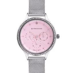 GIORDANO Women Embellished Dial Mesh Metal Straps Analogue Watch GD-2029-01-image-15