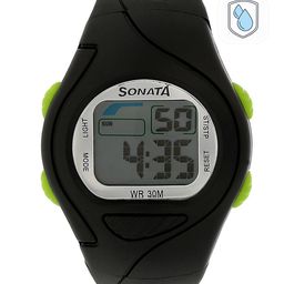 Sonata Unisex Grey Digital Watch NH87011PP01-4