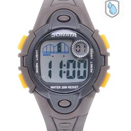 Sonata Unisex Grey Digital Watch NH87012PP01-26
