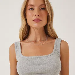 Happiness istanbul Sleeveless Bralette Crop Top-image-13