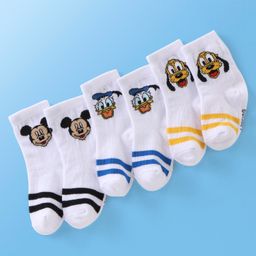 cute walk by babyhug Cute Walk Disney By Babyhug Anti Bacterial Ankle Length Socks Mickey Mouse Design Pack Of 3 - Multicolour-picture-5